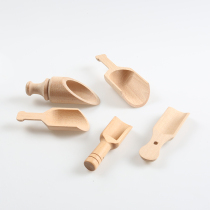 Solid wood spoon coffee measuring bean spoon tea spoon kitchen utensils bath salt measuring spoon small wooden spoon photography props