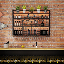 Creative wrought iron Chinese style Minnan impression wall-mounted Wine Rack Bar Restaurant Club custom wine display rack