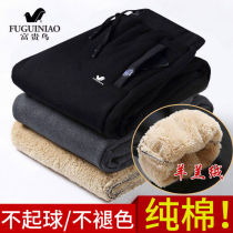 Rich bird cashmere men winter plus velvet padded pants mens sports trousers autumn winter pants plus size casual pants