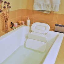 European three-fold bath pillow Bath universal bathtub headrest with suction cup Waist and neck massage backrest pillow