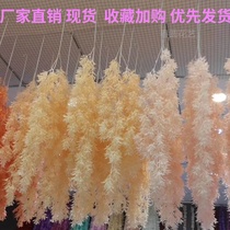 Wedding Hall ceiling flower wedding champagne ceiling floral flower material 2020 new decorative fake flower hanging wall rime