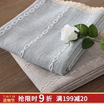 Japanese tablecloth fabric Cotton and linen Rectangular small fresh dining table cloth Tea table cover cloth Desk tablecloth ins wind fabric
