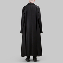 GAOSTUDIOS woolen coat long silhouette shoulder deconstruction back pleated loose YOHJI coat New