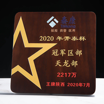  Medal customization customized authorization card gold foil listing crystal trophy wooden honor plaque appointment letter franchise card production