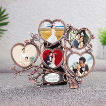 LASODY Nordic modern tree photo frame lettering to send wife girl best friend wedding wedding photo birthday gift