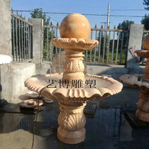 Stone carving feng shui ball marble fountain flowing water ball granite indoor and outdoor fountain transfer ball landscape water bowl sculpture