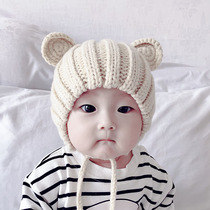 Newborn baby hat autumn and winter cute super cute baby baby wool hat children knitted tire hat