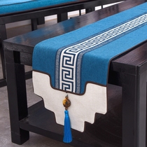 Chinese table flag red classical Zen tea mat Chinese style mahogany tea table cover living room TV cabinet long strip scarf