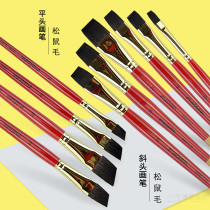 Malang squirrel watercolor pen Oblique head flat head sword pen Knife pen Oblique peak flat peak gouache acrylic pull line pen