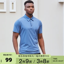 ONGOING sports speed dry elastic POLO shirt breathable light and thin turnover with short sleeve trainer Fitness Blouse