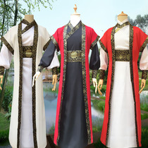 Ancient costume male boy handsome Tang Dynasty ancient style improved Hanfu student fairy swordsman Knight sleeve sleeve robe performance