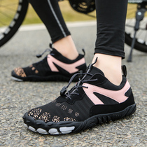European Station Spring Lock Men Net red-locked cycling shoes hill shoes bicycle female non-lock bicycle tide shoes