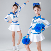 Childrens cheerleading performance clothing long-sleeved new girl cheerleading performance clothing dance clothing competition competition clothing