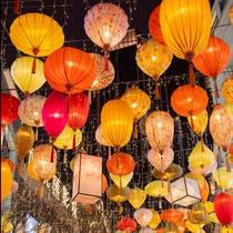 National Day New Year Mall Mei Chen Atrium pendant diamond lantern satin Chinese retro outdoor lantern decoration arrangement