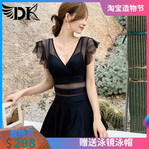 DK net red ins swimsuit womens one-piece summer new student small fresh slim body cover belly thin conservative swimsuit women