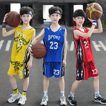 Childrens Basketball Suit Boys Suit Summer Elementary School Kids Performance Suit Training Clothing Speed Dry Jersey Sports Jersey Two Sets