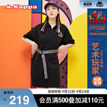 Kappa Kappa player artist joint dress 2021 New Women polo dress waist Medium-length dress