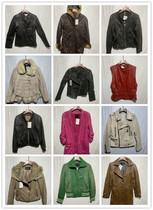 Popular vintage leather coat with long - mended leather coat clothing in the skin of the sheep