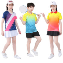 New childrens badminton suit quick-drying suit for men and women children competition sports jacket culottes student training customization