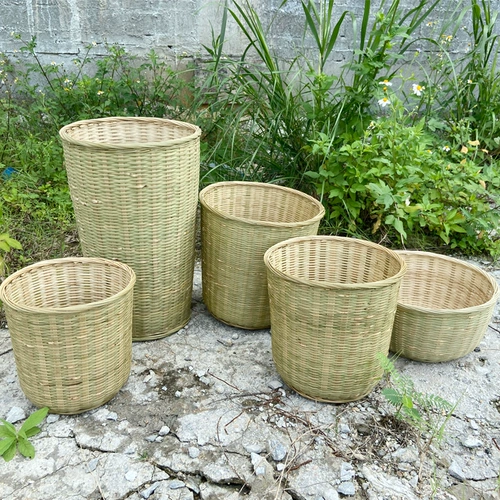 Бамбуковая корзина с большой кухней бамбуковой корзина дома бамбук продукт яичная яйца прямая бочка пчела бамбука бамбука для хранения