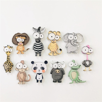 Semi-plum acrylic Zodiac refrigerator stickers decorative creative cute cartoon animals childrens cognitive early education magnetic stickers