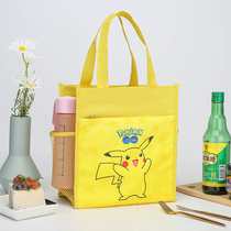 Lunch bag Primary School students portable waterproof lunch bag large portable hand carry children cute cartoon canvas lunch bag