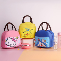 Lunch bag pupils waterproof thick cute cartoon large Bento bag lunch bag handbag with rice bag canvas