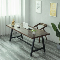Simple solid wood desk long desk computer desk multi-person meeting table and chair combination custom conference table Outdoor