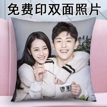 Diy custom printable photo pillow cover picture to map custom couple male and female students sleeping cushion pillow summer