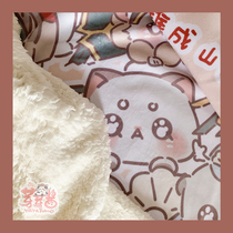 Bud Sauce) Sword Net 3 genuine same Person Authorized peripheral blanket whole sect and pet lamb velvet sword three pet blanket