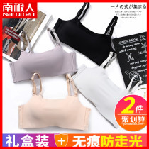 Antarctic underwear women without steel rims without incognito bandeau bra invisible bra non-slip gathered small bra upper bracket DY