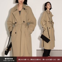Rui Shi frank classic not easy to wrinkle and neat commuter khaki short elegant long windbreaker women's coat autumn