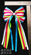 Aerobics Cheerleading Dance Costume Headwear floral headdress Hair Strings Hairband Headline Rose Red Fluorescent Green