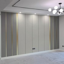 Bamboo-wood fiber protective wall panel TV background wall decoration 2022 new Nordic bedroom living room minimalist integrated wall panel