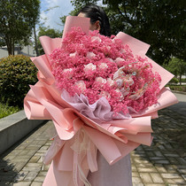 Large bouquet of soap roses dried flowers babys breath bouquet birthday gift Valentines Day lover friend girlfriend