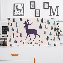Cartoon printing hanging TV cover dust cover fabric wall-mounted LCD TV cover dust cover TV cover 55 inches
