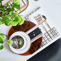 Koket can Nordic light luxury model room Western tableware decoration set soft set table sample room plate mat