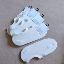 A few pairs of foreign trade ~ tailsheet ladies invisible socks white boneless seams embroidered womens boat socks
