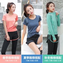  New yoga sports suit womens spring and summer gym running thickening clothes fitness running clothes womens two-piece wholesale