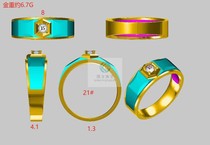 GIA18K gold inlaid processing custom ring to map custom diamond ring Gem inlaid jewelry processing custom