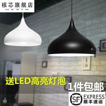 Ceiling chandelier with lamp post-modern small chandelier modern simple creative single head small chandelier personality restaurant