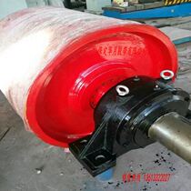 Conveyor belt Active coated rubber roller converted to unpowered roller conveyor head wheel tail wheel electric roller mine