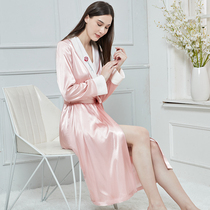 Devina nightgown women autumn and winter long bathrobe sexy French thin velvet double-sided can be worn outside the pajamas wedding morning gown