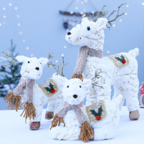 Christmas decorations creative fabric elk plush doll mall supermarket scene layout decoration doll ornaments