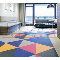 Waterproof and moisture-proof pvc woven floor custom Shanghai factory direct sales Bolong carpet triangle mosaic