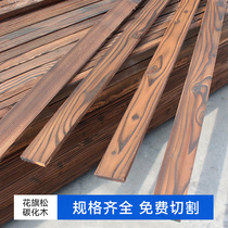 Anti-corrosion wood floor outdoor terrace grape rack carbonized wood square keel ceiling sauna board board solid wood board