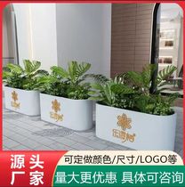 Outdoor wrought iron flower box restaurant flower trough partition flower rack sales department square outdoor outside flower pot flower bed customization