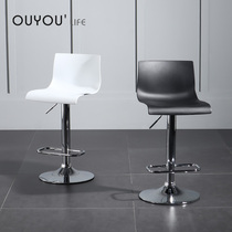Nordic adjustable bar chair Simple rotating bar chair Beauty nail backrest High stool Reception chair