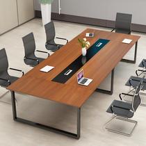 Conference Room Table Long Table Rectangular Simple Negotiation Reception Office Long Strip Large Table Simple Modern Table and Chair Combination