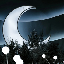 Wedding iron props luminous moon light box Road lead wedding scene layout film stage background ornaments
